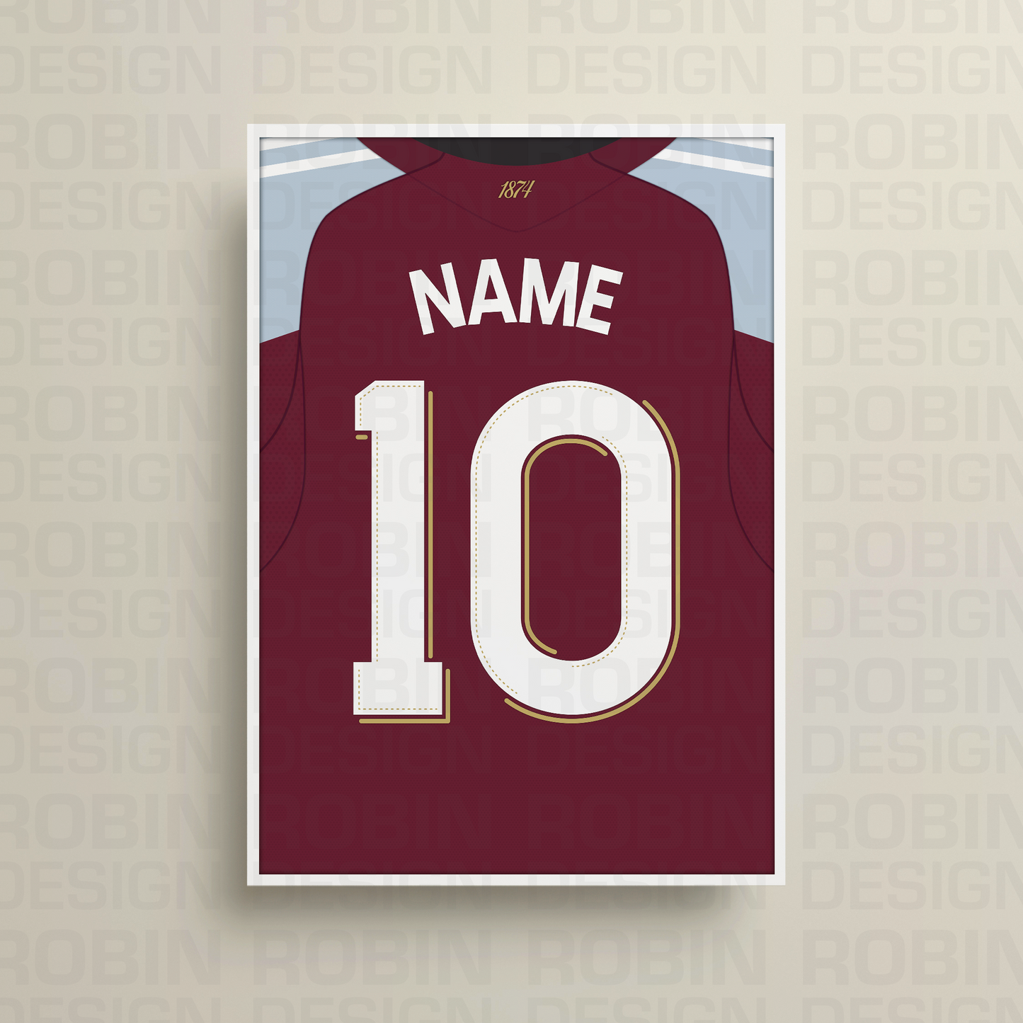 Aston Villa 25/26 Home Kit Poster