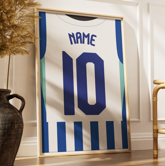 Brighton & Hove Albion 25/26 Home Kit Poster