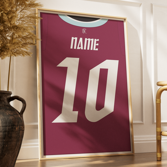 Burnley 25/26 Home Kit Poster