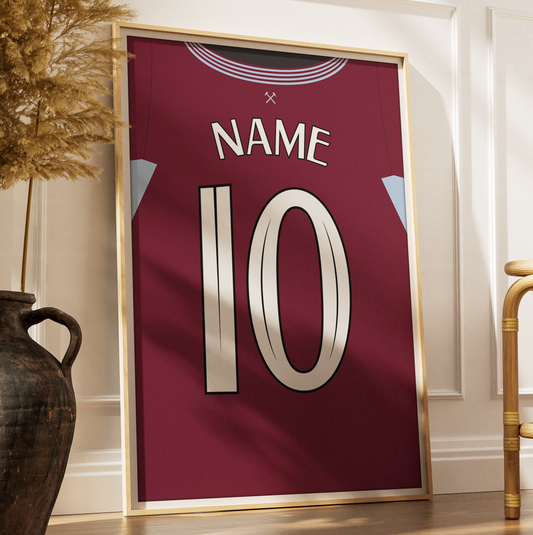 West Ham United 25/26 Home Kit Poster