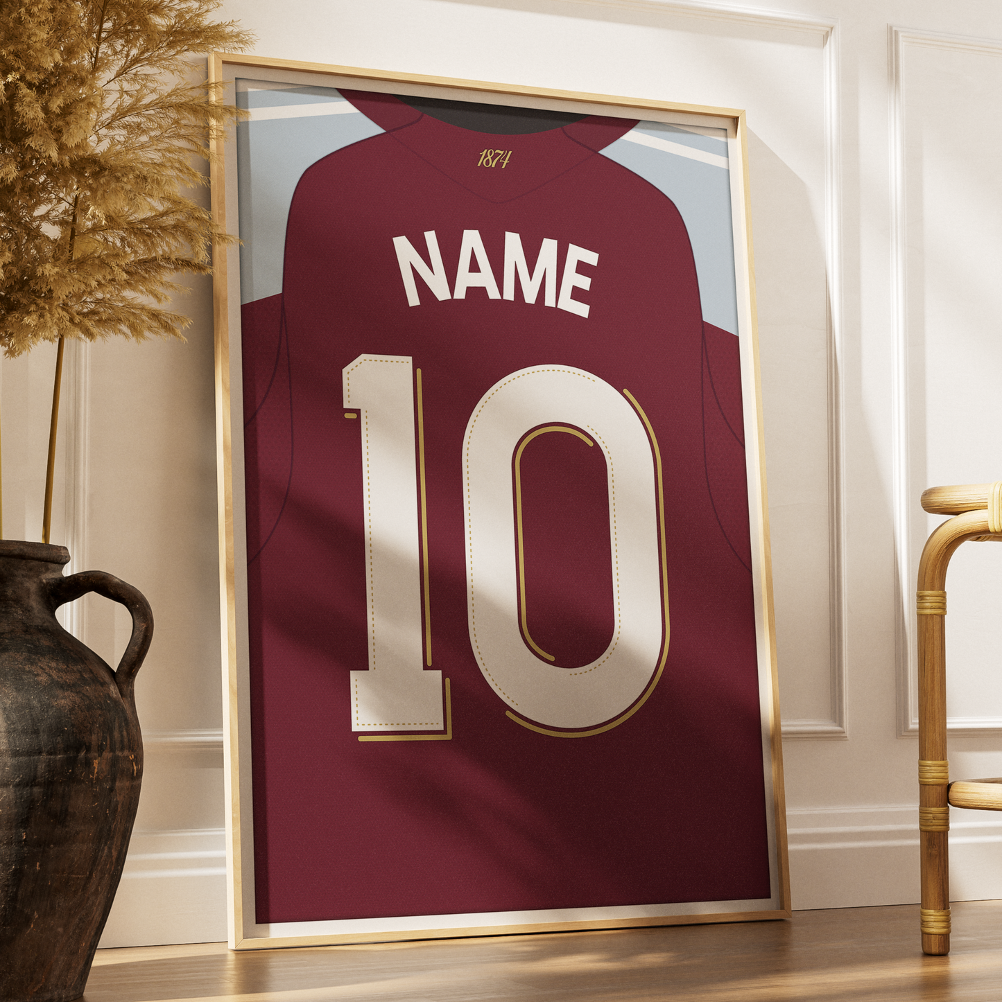 Aston Villa 25/26 Home Kit Poster