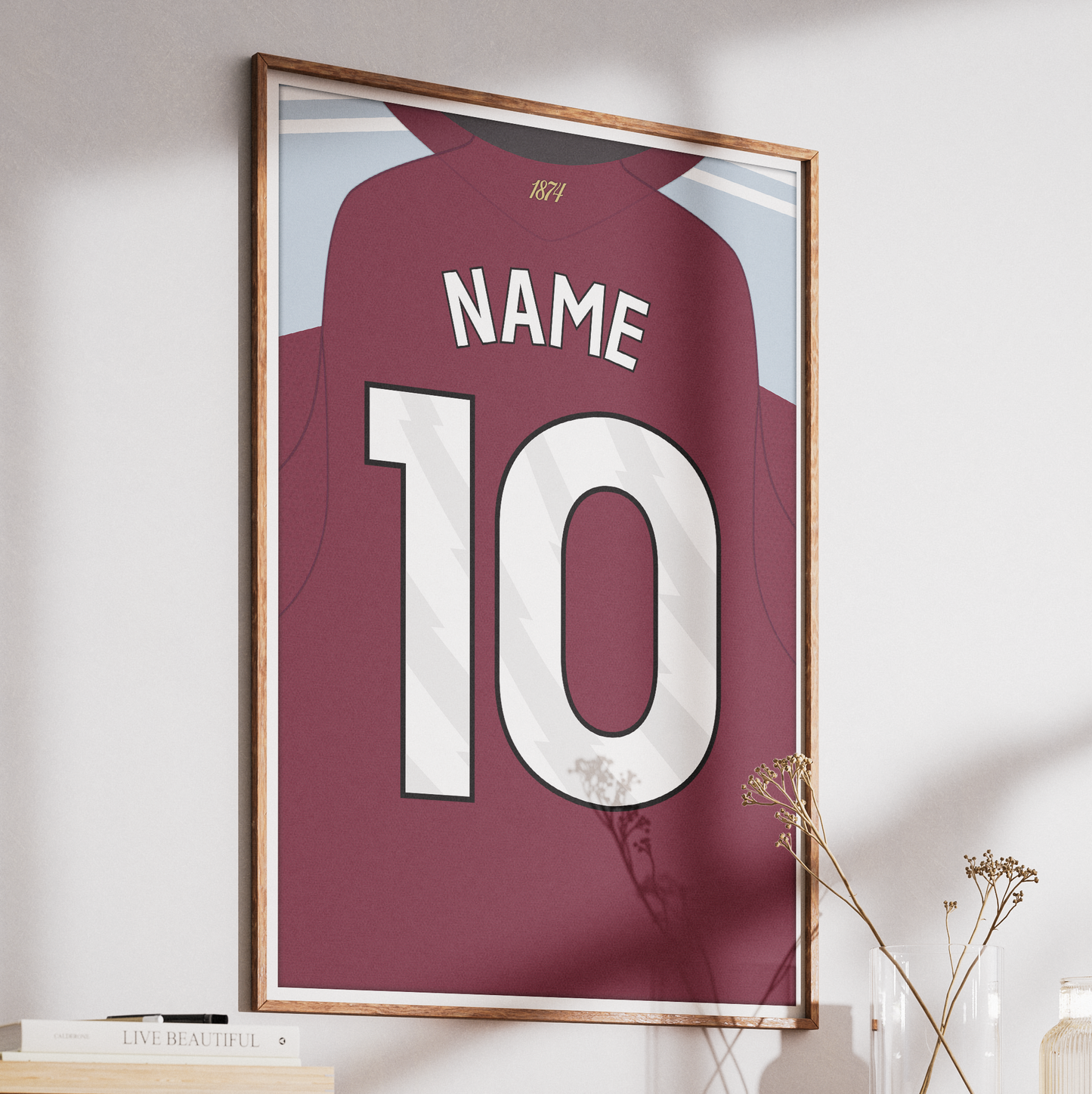 Aston Villa 25/26 Home Kit Poster