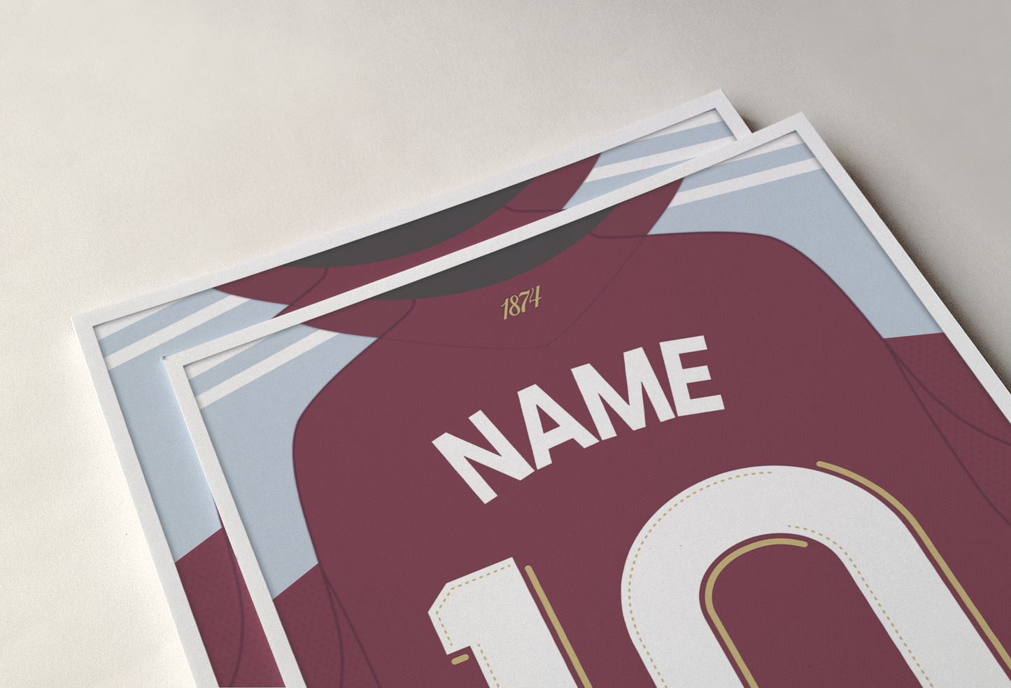 Aston Villa 25/26 Home Kit Poster
