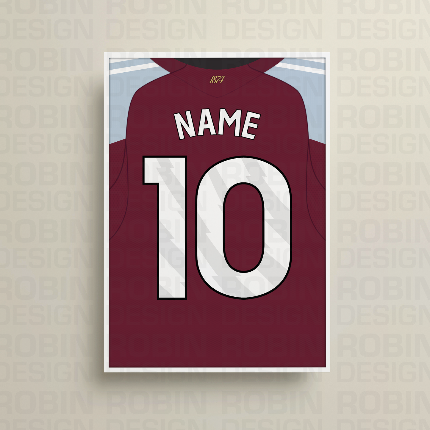 Aston Villa 25/26 Home Kit Poster