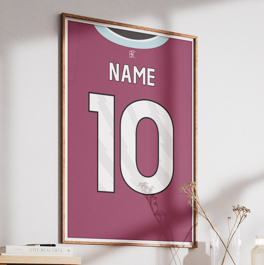 Burnley 25/26 Home Kit Poster