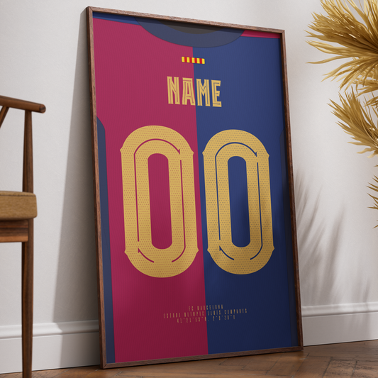 FC Barcelona 24/25 Home Kit Poster