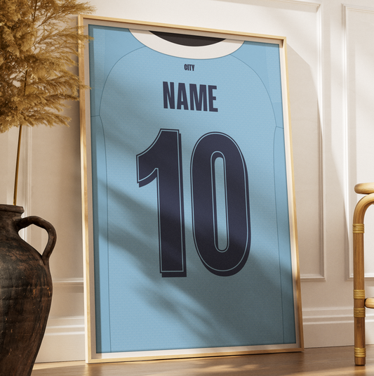 Manchester City 25/26 Home Kit Poster