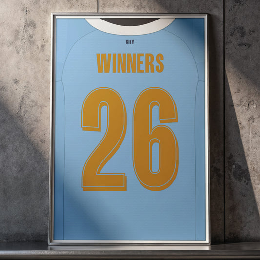 2026 Manchester City Winners Poster