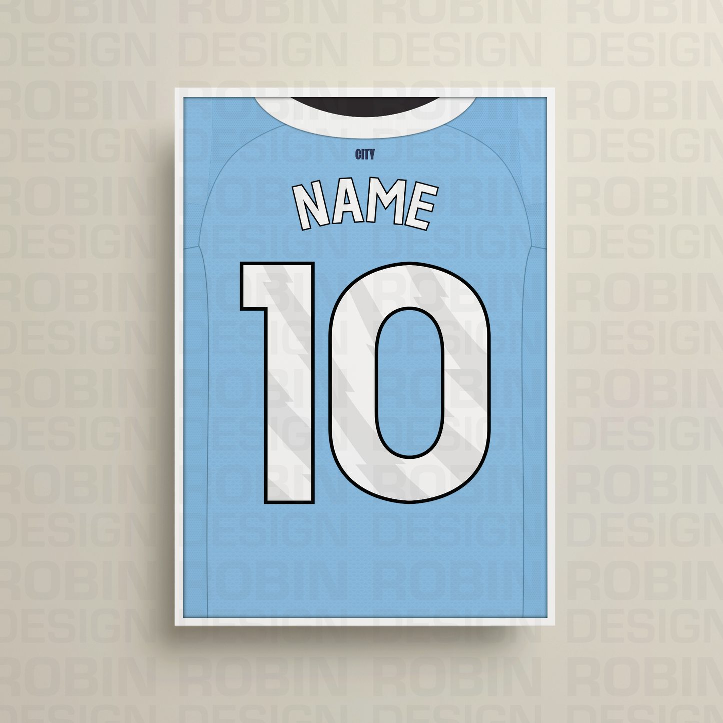 Manchester City 25/26 Home Kit Poster