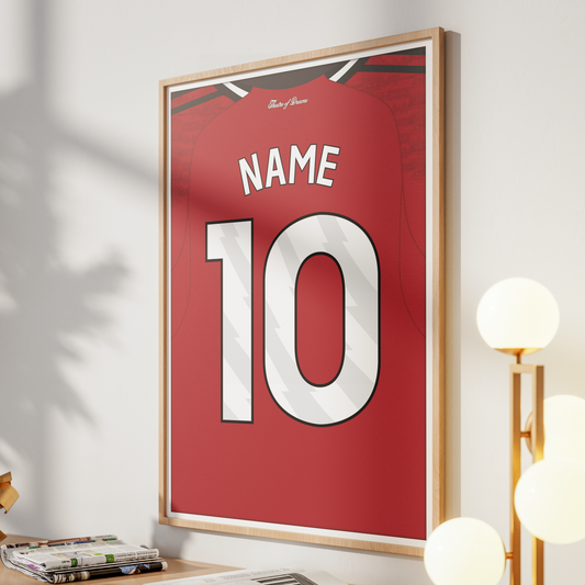 Manchester United 25/26 Home Kit Poster