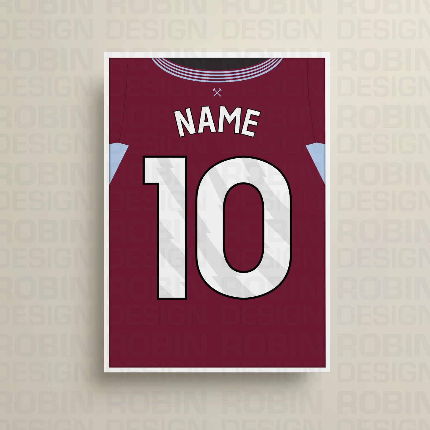 West Ham United 25/26 Home Kit Poster